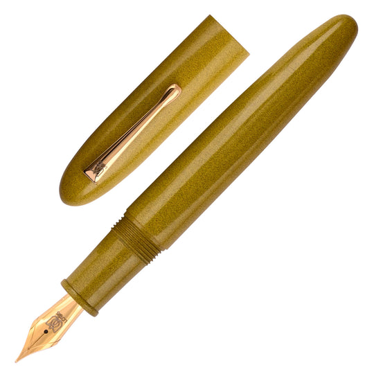 Lotus Shikhar Ebonite Fountain Pen - Yellow GT