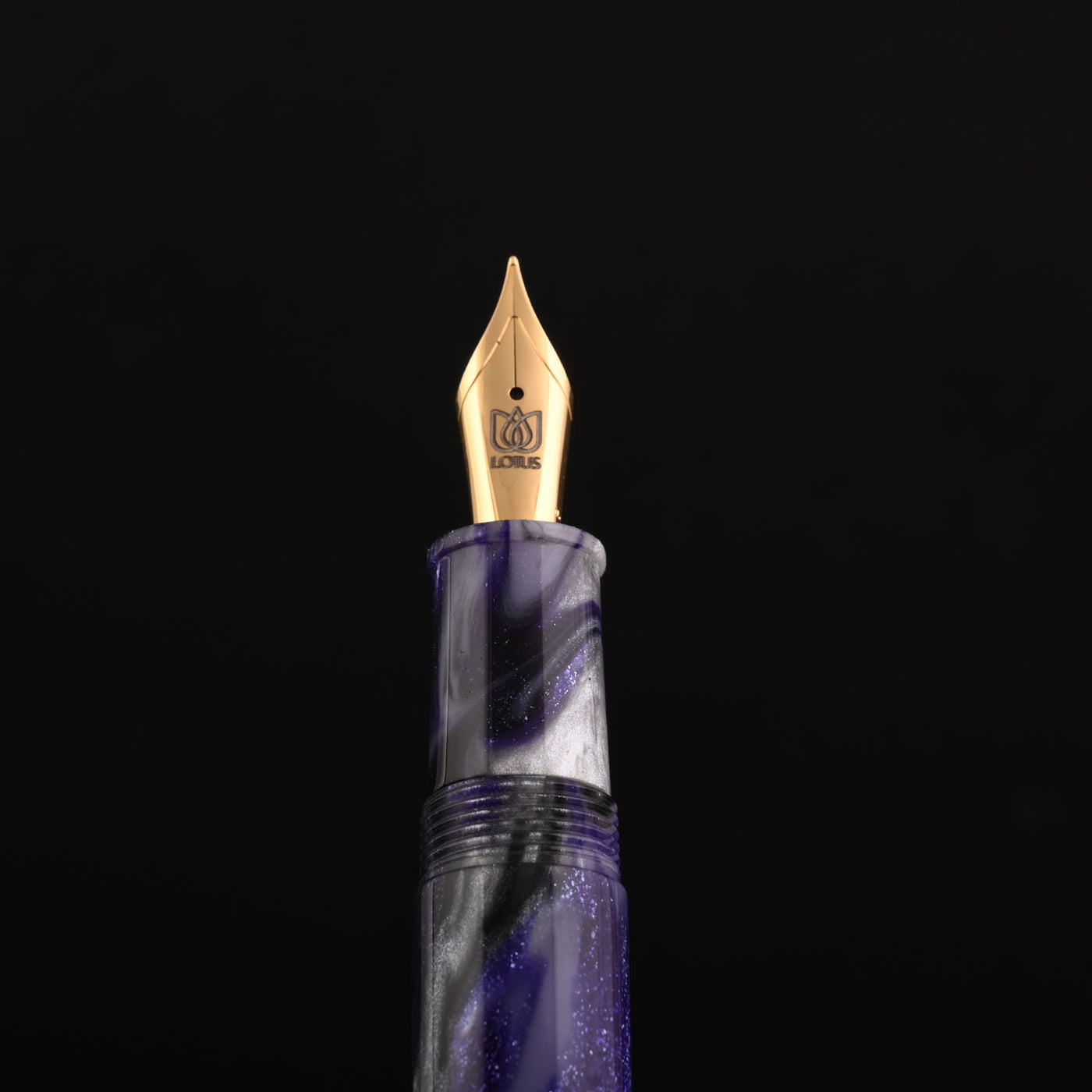 Lotus Shikhar Fountain Pen - Argent Amethyst GT 9