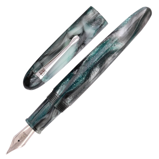 Lotus Shikhar Fountain Pen - Argent Emerald CT