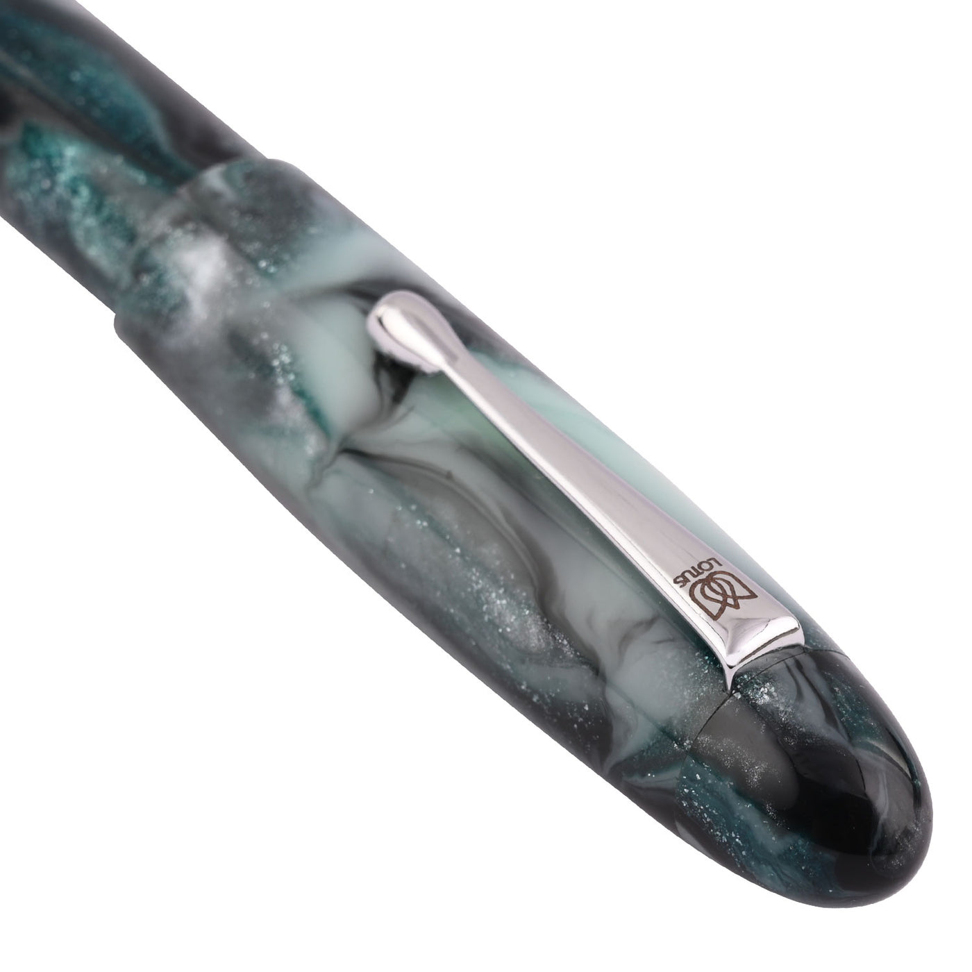 Lotus Shikhar Fountain Pen - Argent Emerald CT 5