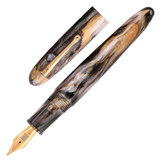 Lotus Shikhar Fountain Pen - Matellurgy Brown GT