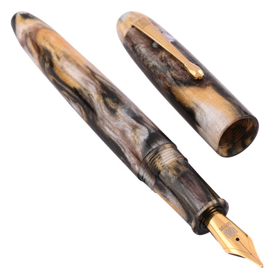 Lotus Shikhar Fountain Pen - Matellurgy Brown GT 3