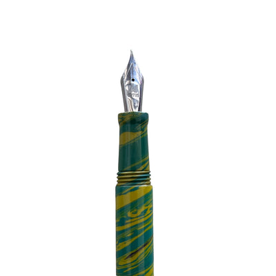 Lotus Student Ebonite Fountain Pen - Yellow Green CT 2