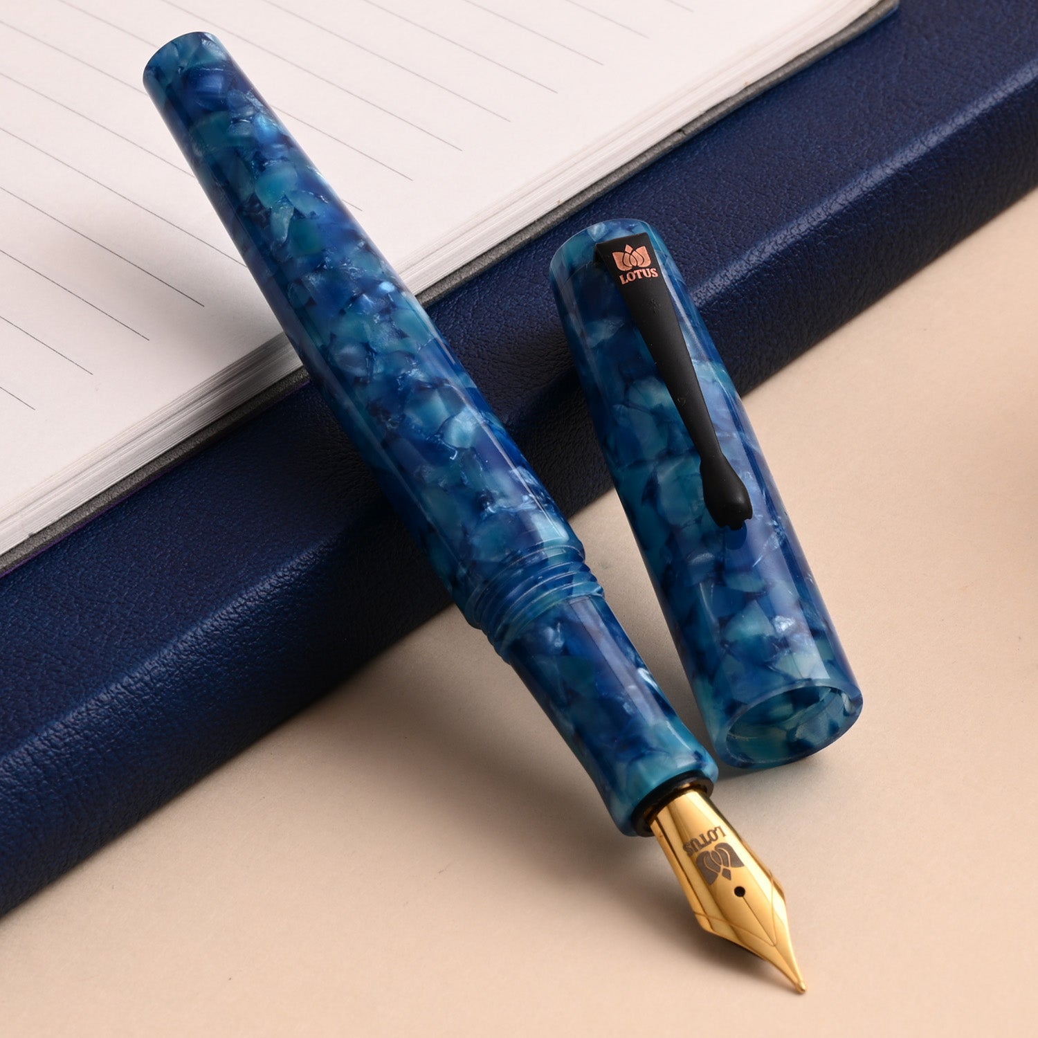 Handmade Blue-Crush online Fountain and/or Ballpoint Pen