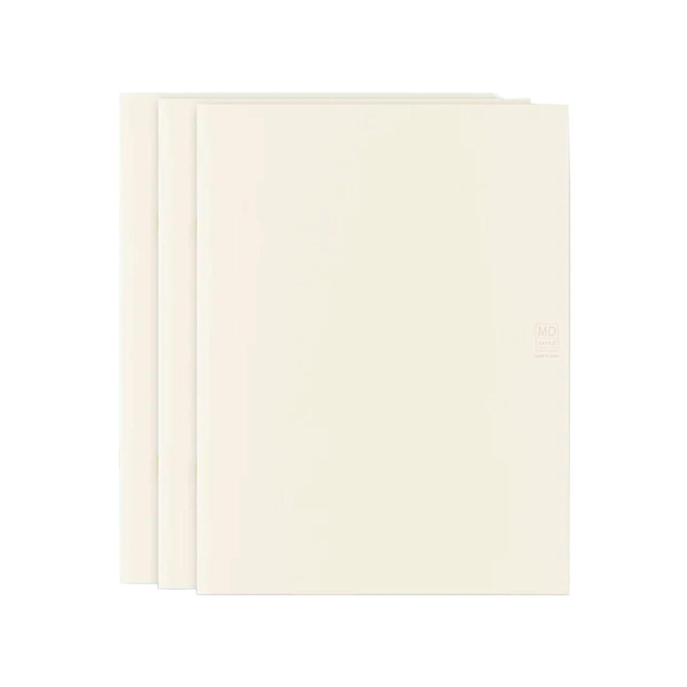 Midori MD Paper Light Ivory Pack of 3 Slim Notebook - A4 Ruled 2