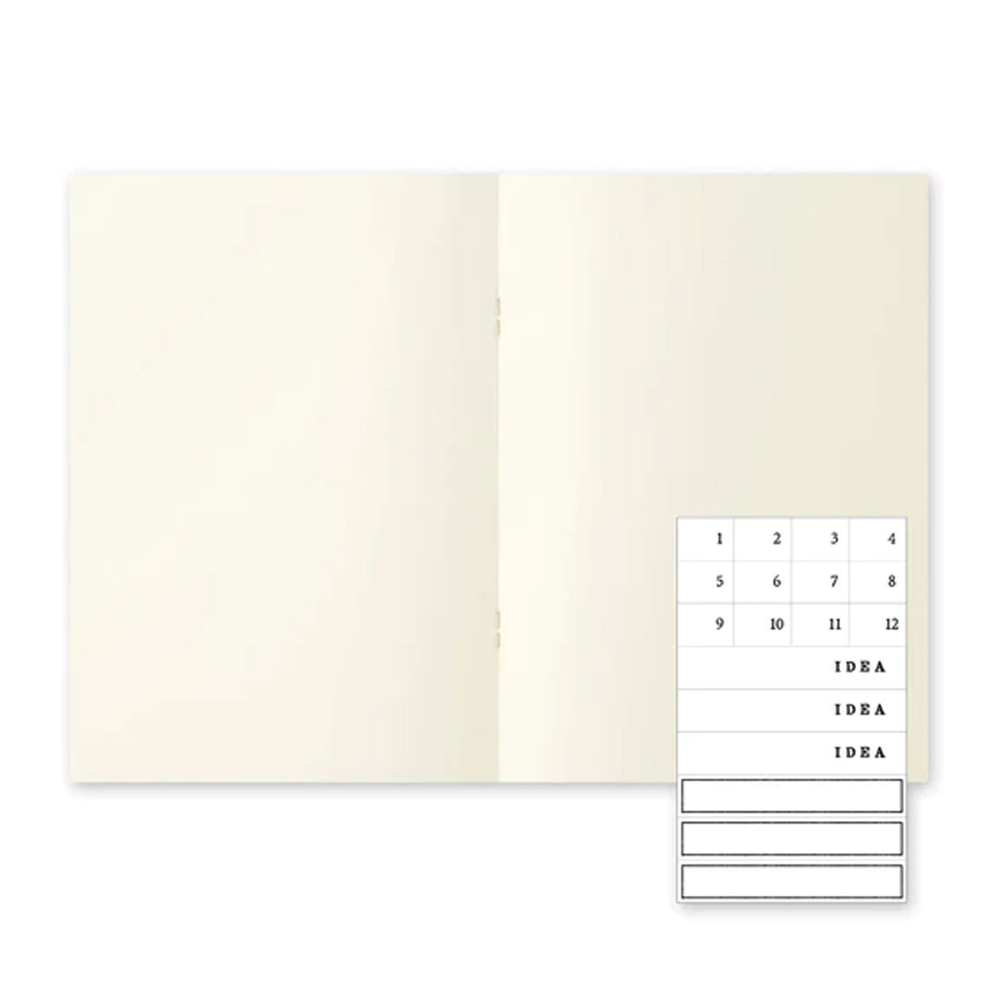 Midori MD Paper Light Ivory Pack of 3 Slim Notebook - A5 Plain 3