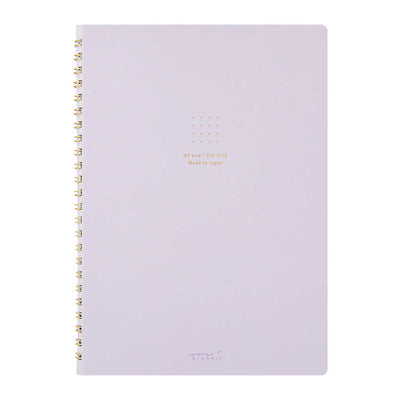 Midori Soft Colour Purple Spiral Notebook - A5 Dotted 1