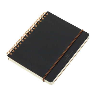 Midori WM Grain Black Wirebound Notebook - B6 Ruled & Plain 1