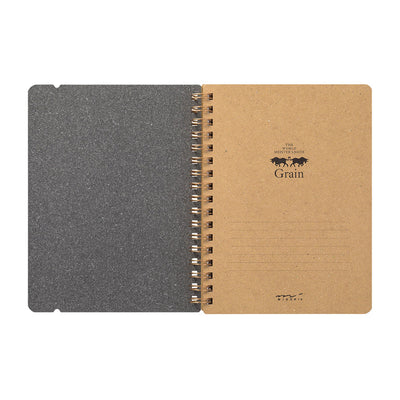 Midori WM Grain Brown Wirebound Notebook - B6 Ruled & Plain 2
