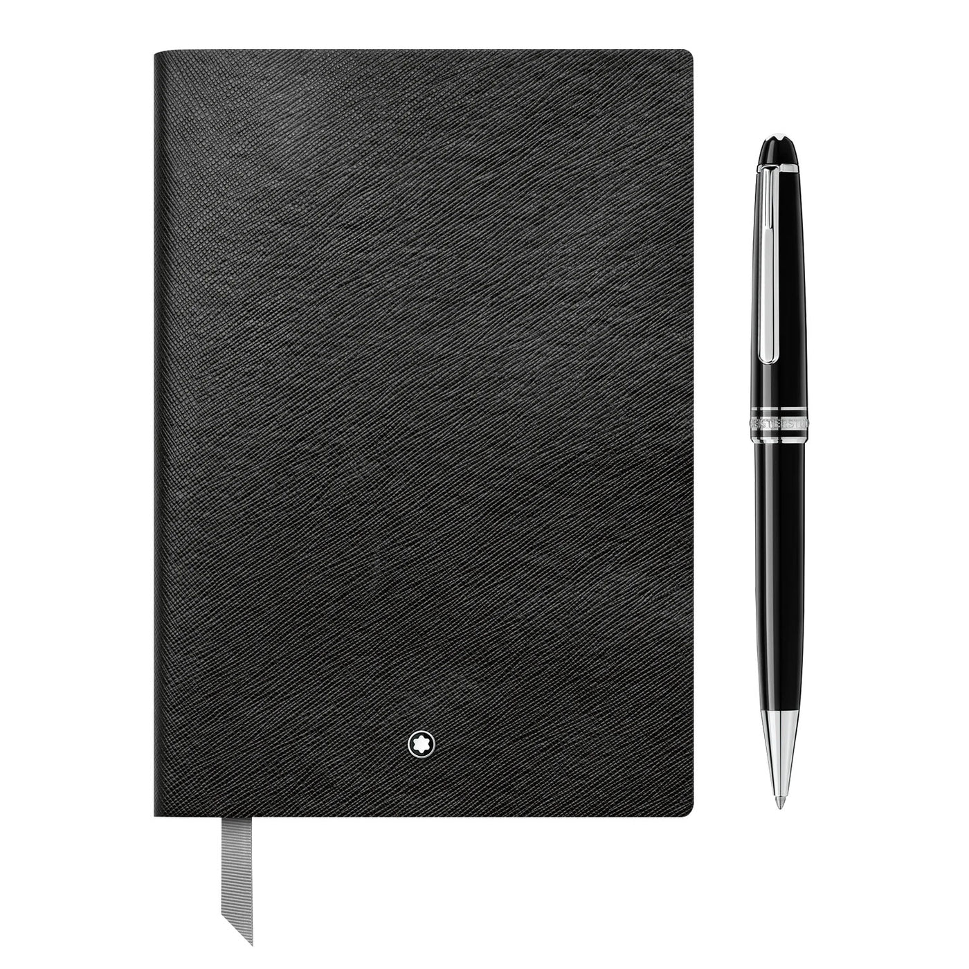 Montblanc Gift Set - Meisterstuck Classique Black Ball Pen & 146 Black Notebook