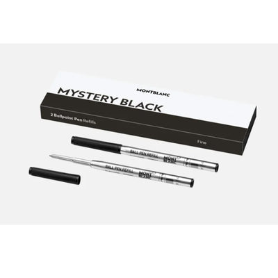 Montblanc 128210 Ball Pen Refill - Mystery Black - Fine - Pack of 2 1