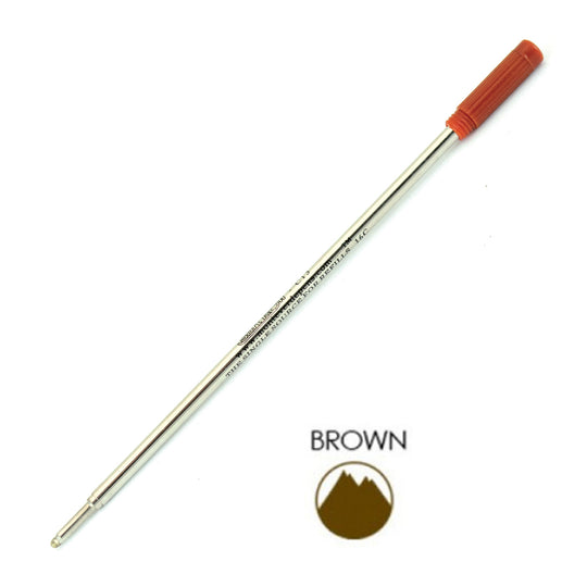 Monteverde Ball Pen Refill for Cross - Medium - Brown - Pack of 2