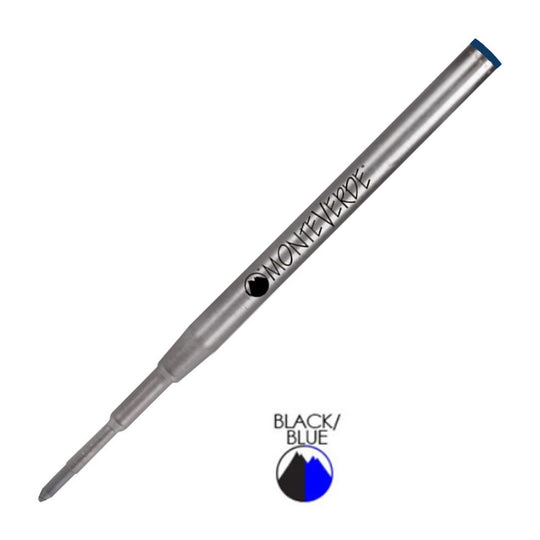 Monteverde Ball Pen Refill for Montblanc - Medium - Blue Black - Pack of 2