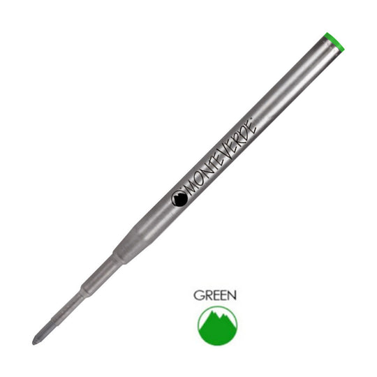 Monteverde Ball Pen Refill for Montblanc - Medium - Green - Pack of 2