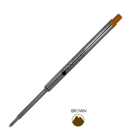 Monteverde Ball Pen Refill for Waterman - Medium - Brown - Pack of 2