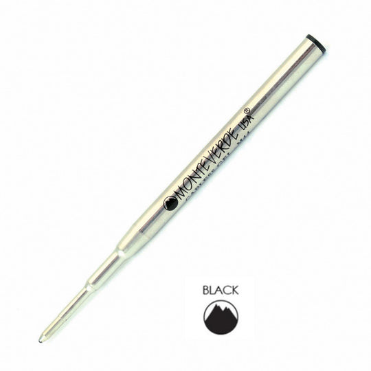 Monteverde Ceramic Gel Ball Pen Refill for Montblanc - Broad - Black - Pack of 2