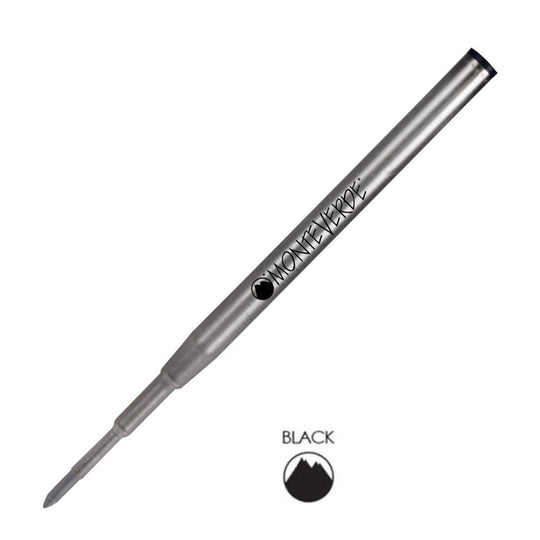 Monteverde Ceramic Gel Ball Pen Refill for Montblanc - Fine - Black - Pack of 2