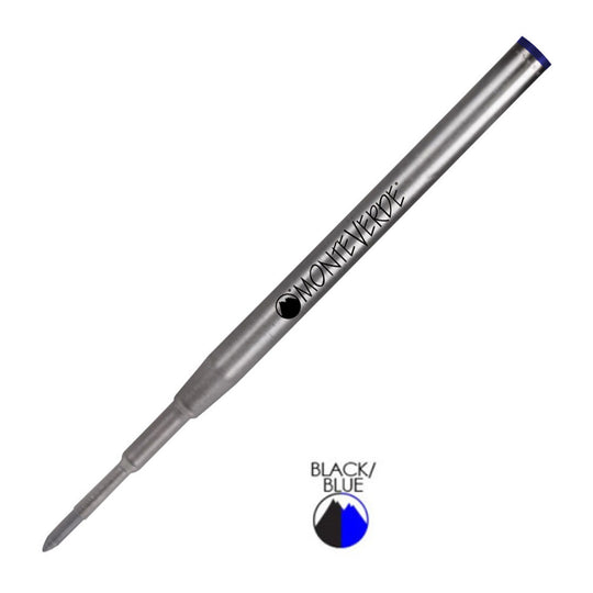 Monteverde Ceramic Gel Ball Pen Refill for Montblanc - Fine - Blue Black - Pack of 2
