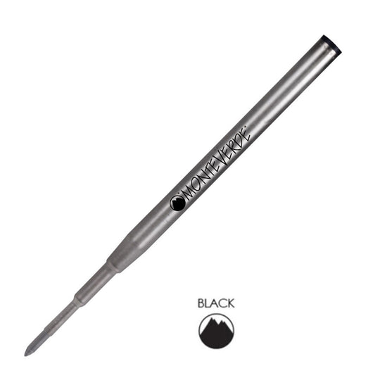 Monteverde Ceramic Gel Ball Pen Refill for Montblanc - Medium - Black - Pack of 2