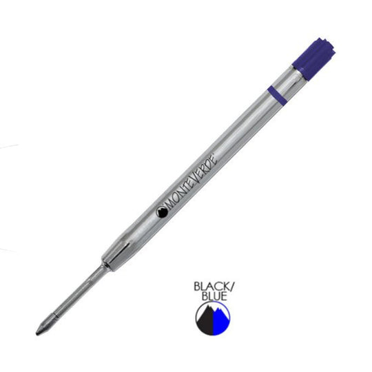 Monteverde Ceramic Gel Ball Pen Refill for Parker - Broad - Blue Black - Pack of 2