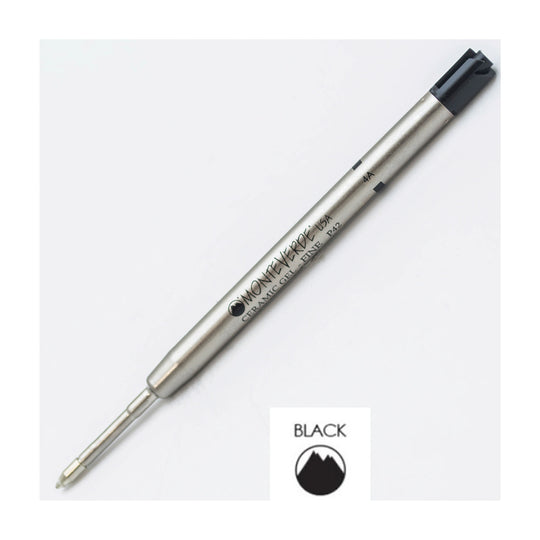 Monteverde Ceramic Gel Ball Pen Refill for Parker - Fine - Black - Pack of 2