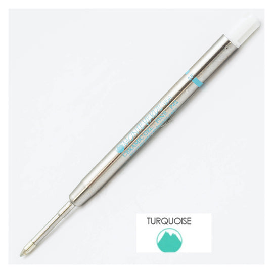 Monteverde Ceramic Gel Ball Pen Refill for Parker - Fine - Turquoise - Pack of 2