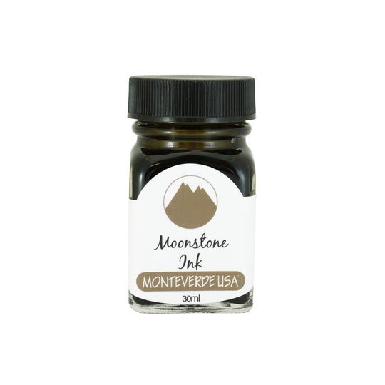Monteverde Gemstone Moonstone Ink Bottle, Dark Brown - 30ml