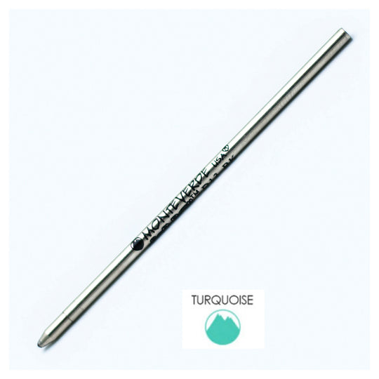 Monteverde Mini Ball Pen Refill for Multi Pen - Medium - Turquoise - Pack of 4