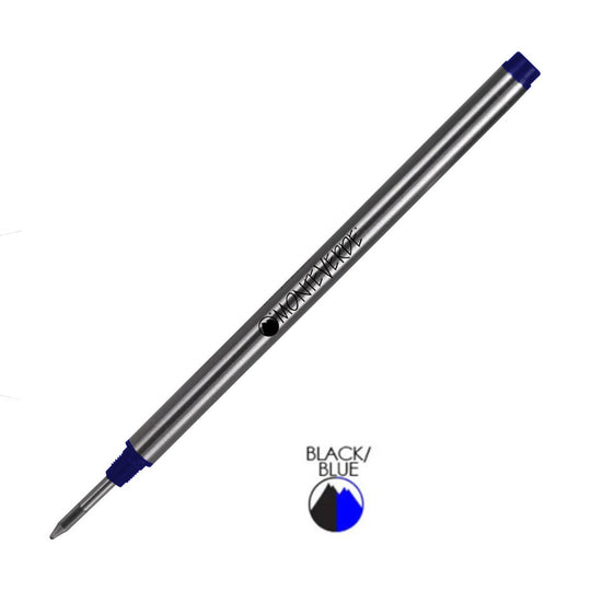 Monteverde Roller Ball Pen Refill for Montblanc - Fine - Blue Black - Pack of 2