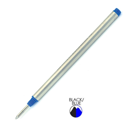 Monteverde Roller Ball Pen Refill for Montblanc - Medium - Blue Black - Pack of 2
