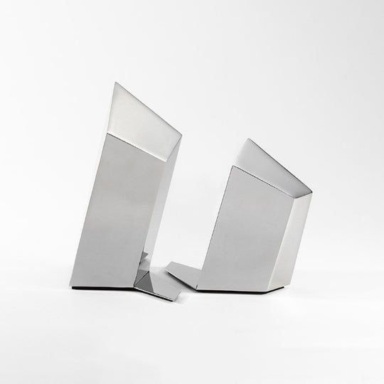 Mukul Goyal Tectonic Bookends - Stainless Steel