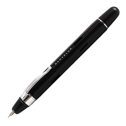 Nahvalur Eclipse Black Silver Fountain Pen