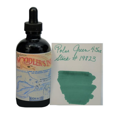 Noodler's 19823 Polar Green Ink Bottle with Free Fountain Pen Green- 133ml