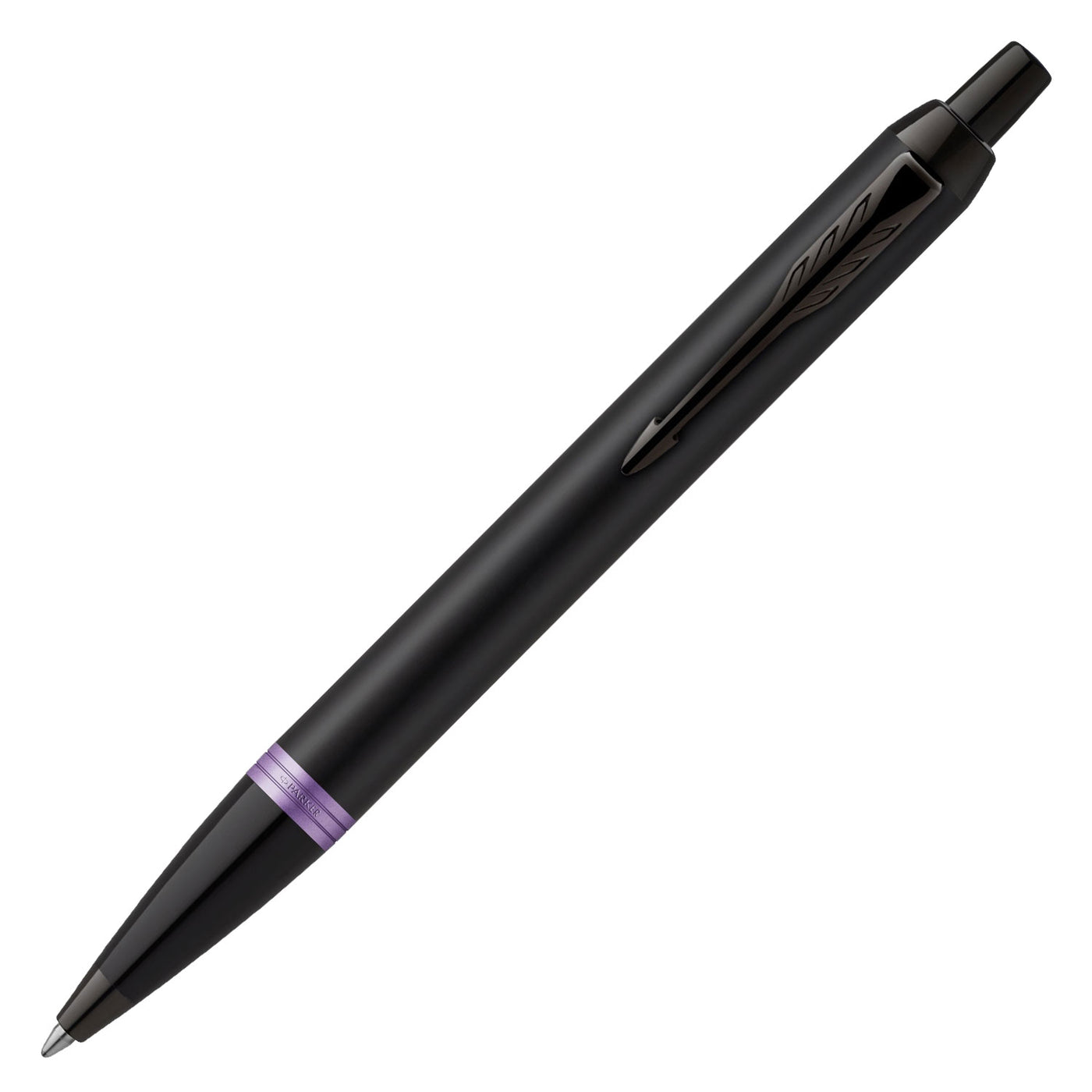 Parker IM Vibrant Rings Ball Pen - Amethyst Purple Black BT 1