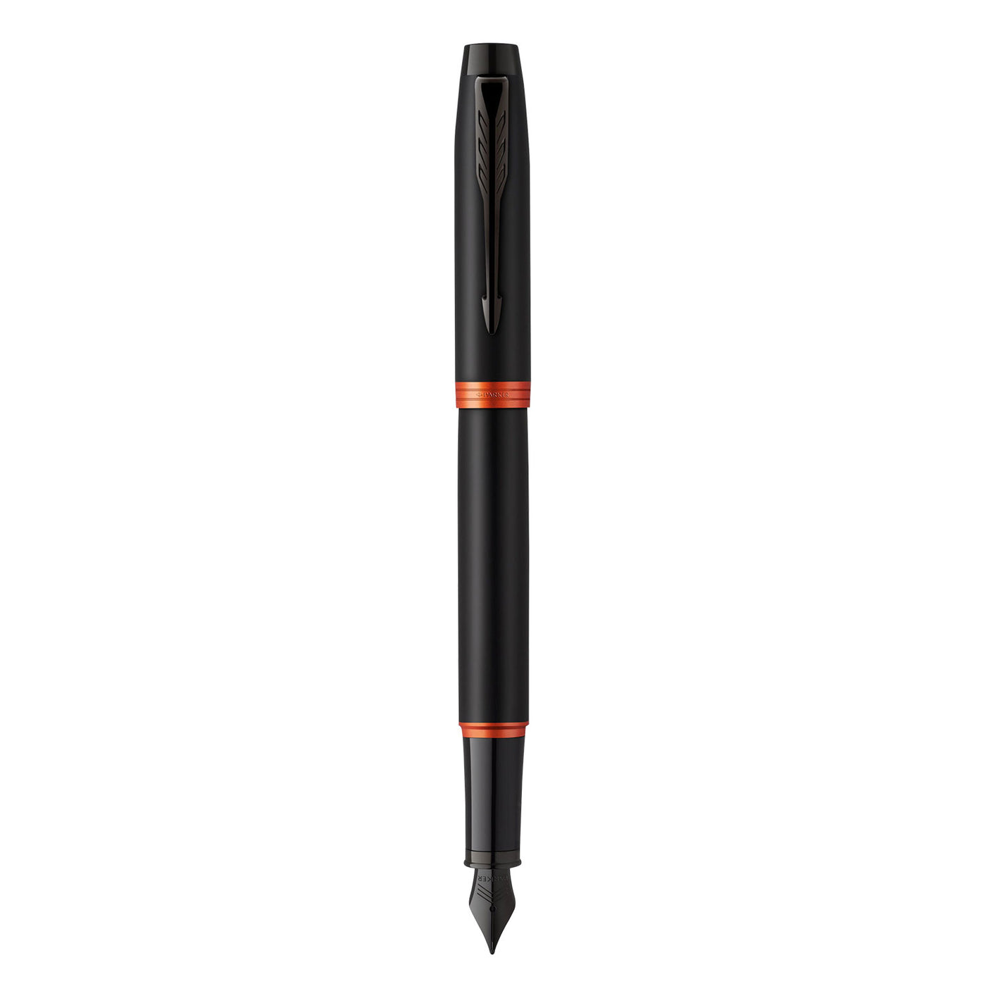 Parker IM Vibrant Rings Fountain Pen - Flame Orange Black BT 3