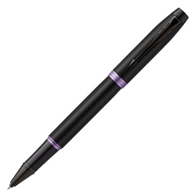 Parker IM Vibrant Rings Roller Ball Pen - Amethyst Purple Black BT 2