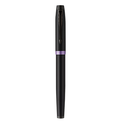 Parker IM Vibrant Rings Roller Ball Pen - Amethyst Purple Black BT 6