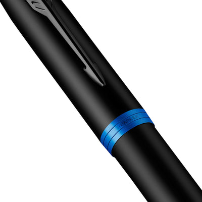 Parker IM Vibrant Rings Roller Ball Pen - Marine Blue Black BT 5