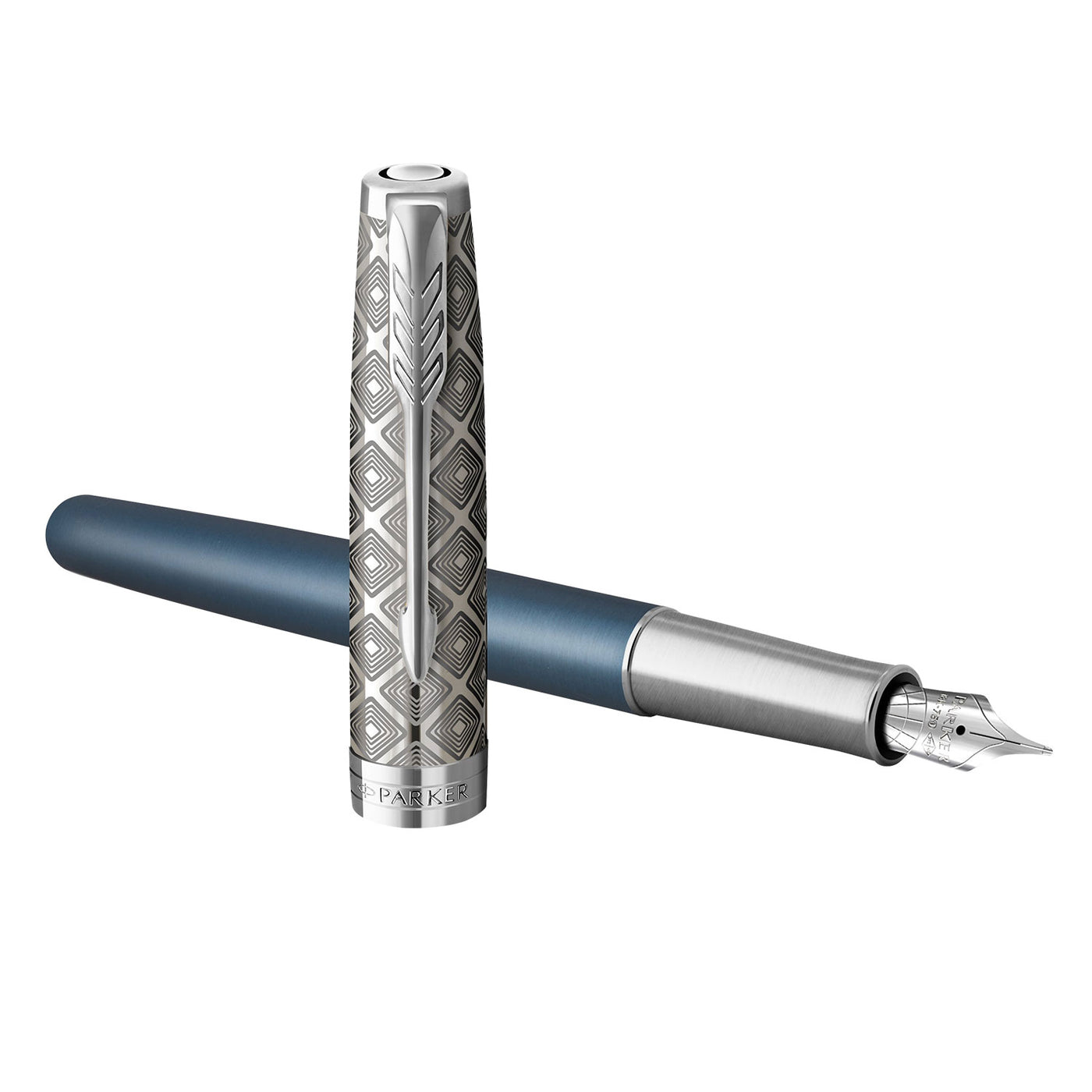 Parker Sonnet Premium Fountain Pen - Metal & Blue CT 5