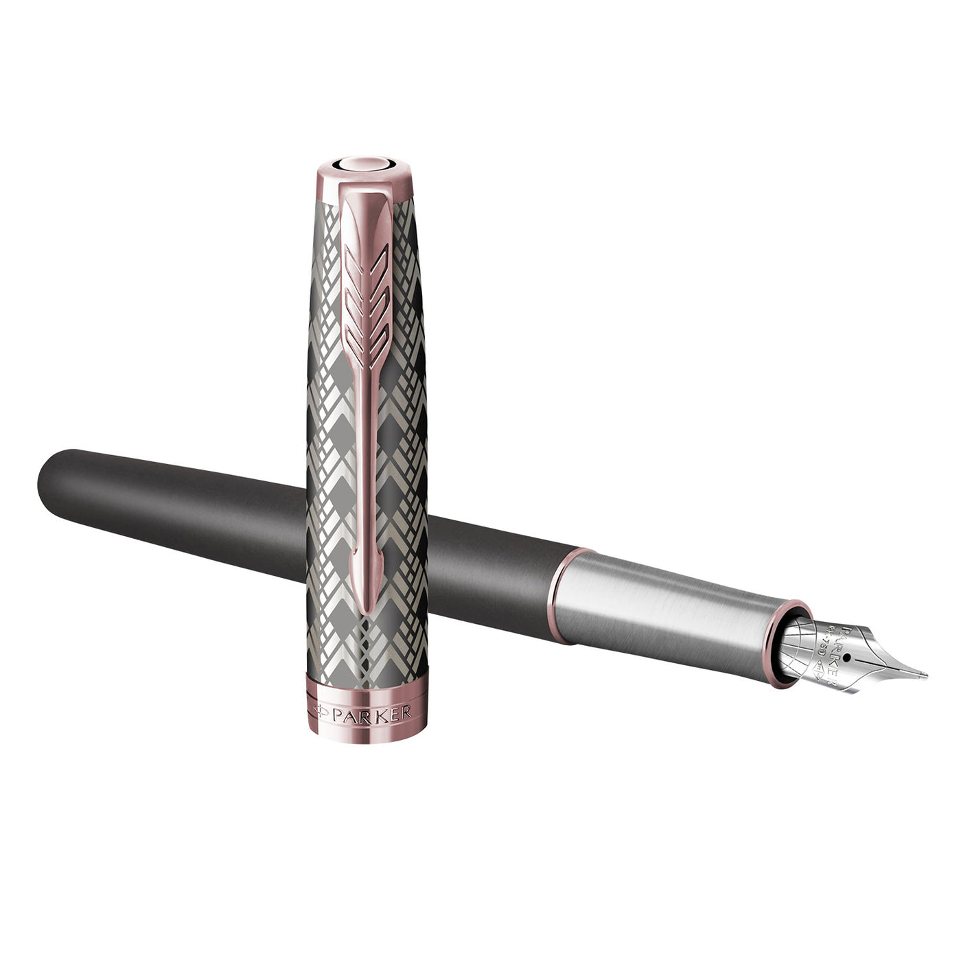 Parker Sonnet Premium Fountain Pen - Metal & Grey RGT 4