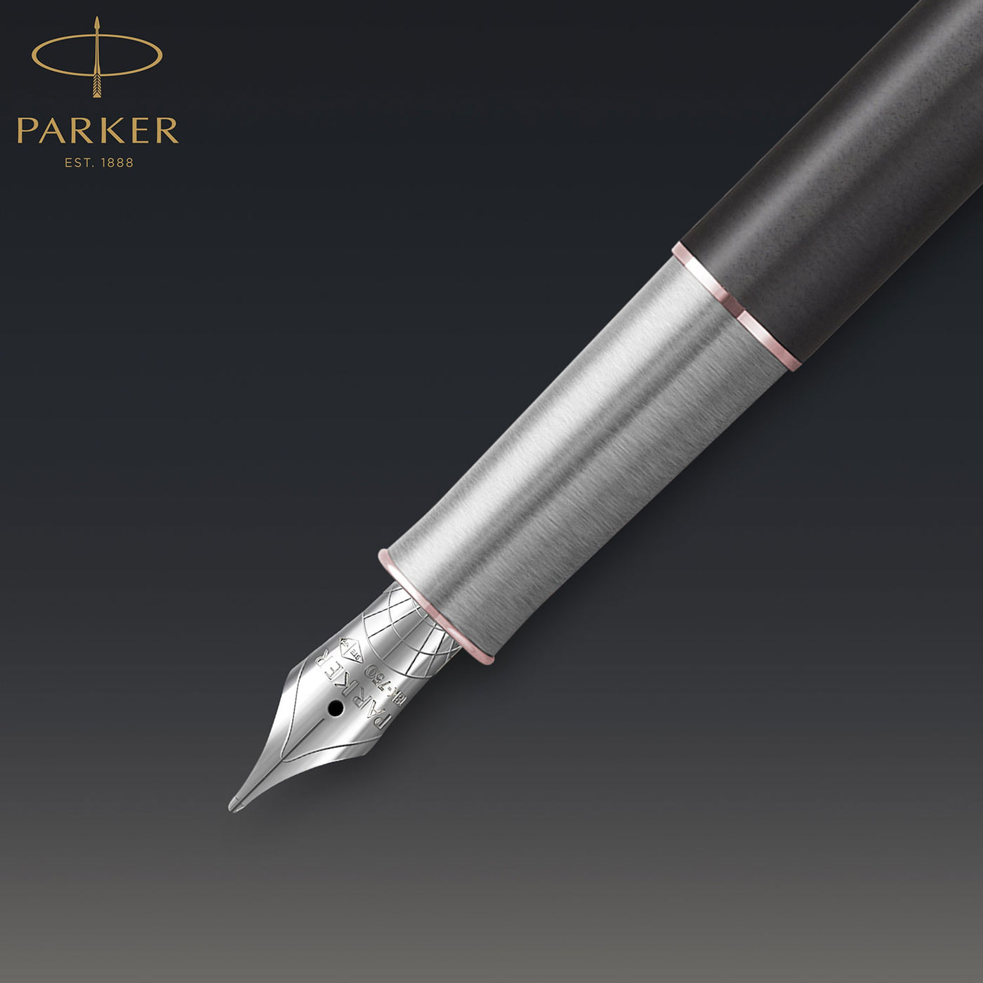Parker Sonnet Premium Fountain Pen - Metal & Grey RGT 7