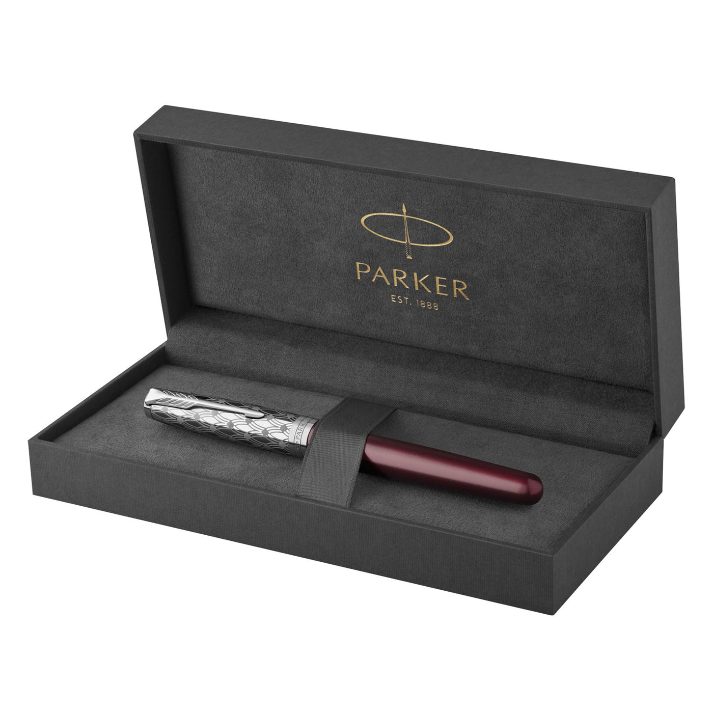 Parker Sonnet Premium Fountain Pen - Metal & Red CT 6