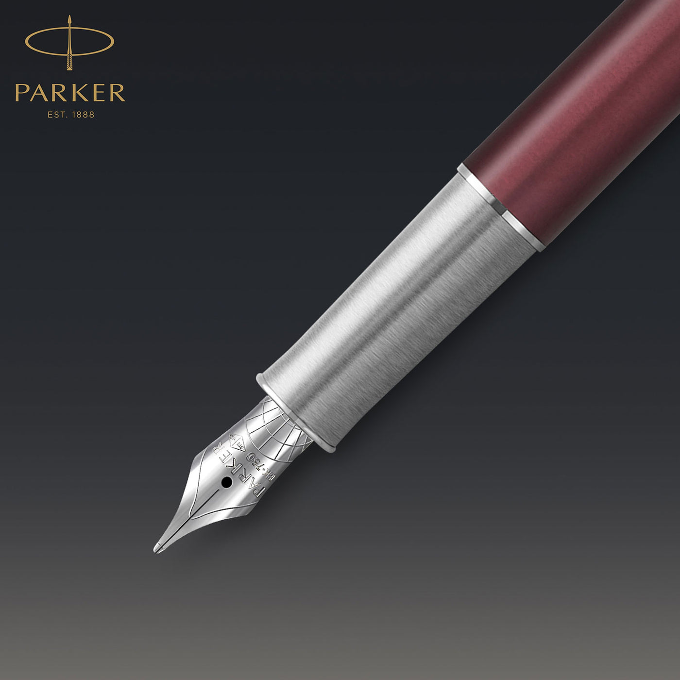 Parker Sonnet Premium Fountain Pen - Metal & Red CT 7