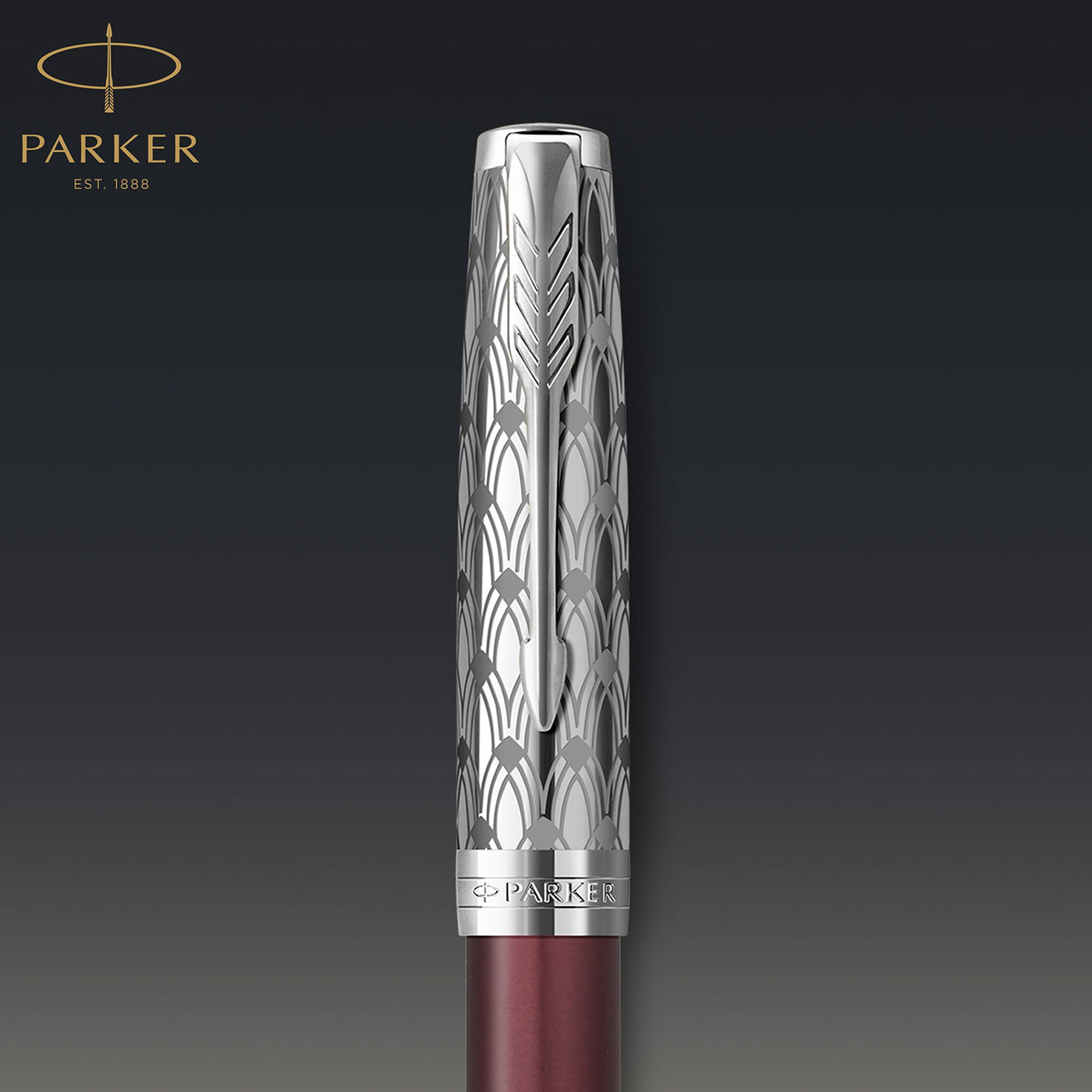 Parker Sonnet Premium Fountain Pen - Metal & Red CT 8