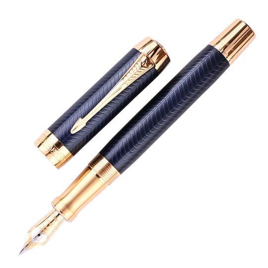Parker Duofold Prestige Centennial Fountain Pen - Blue Chevron GT
