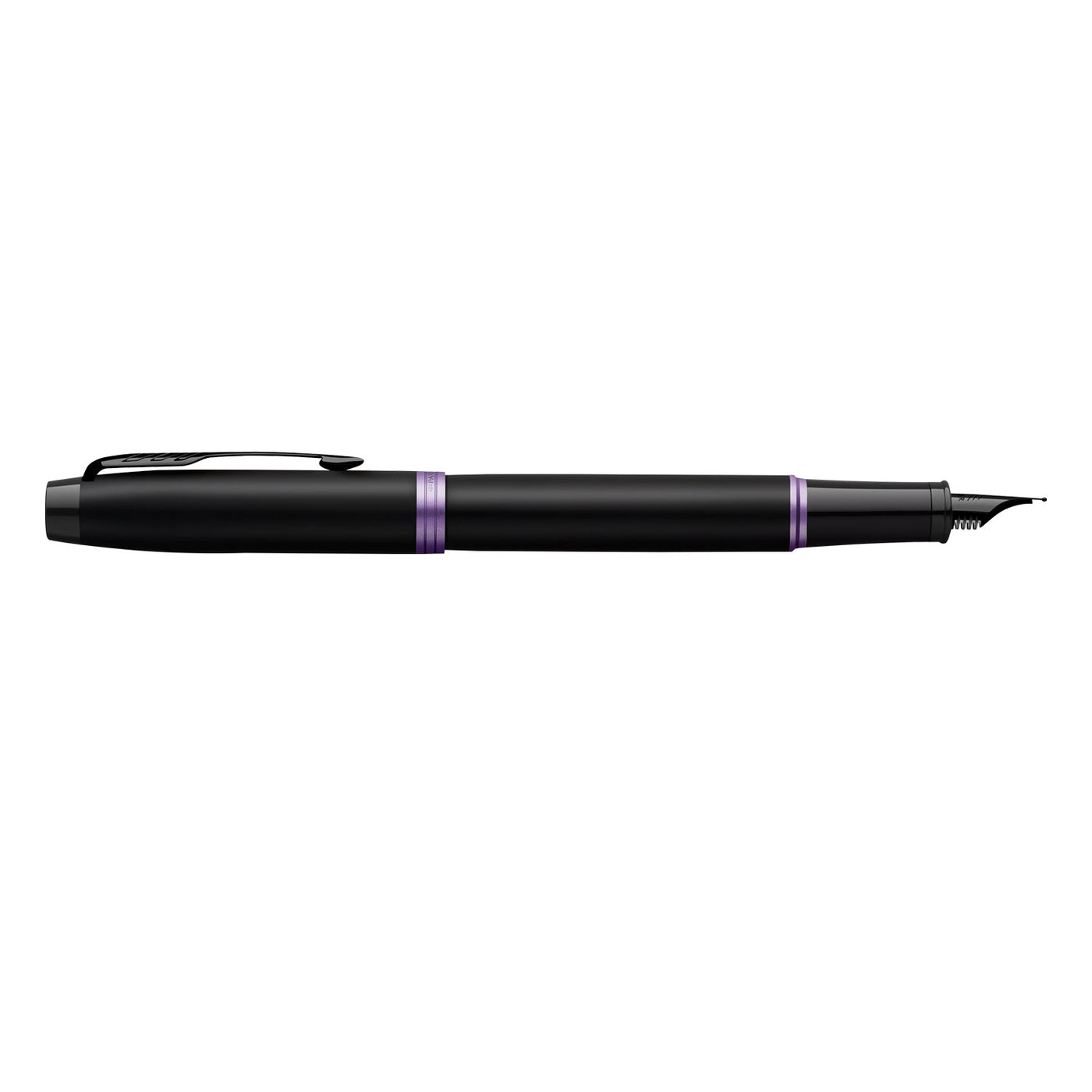 Parker IM Vibrant Rings Fountain Pen - Amethyst Purple Black BT 3