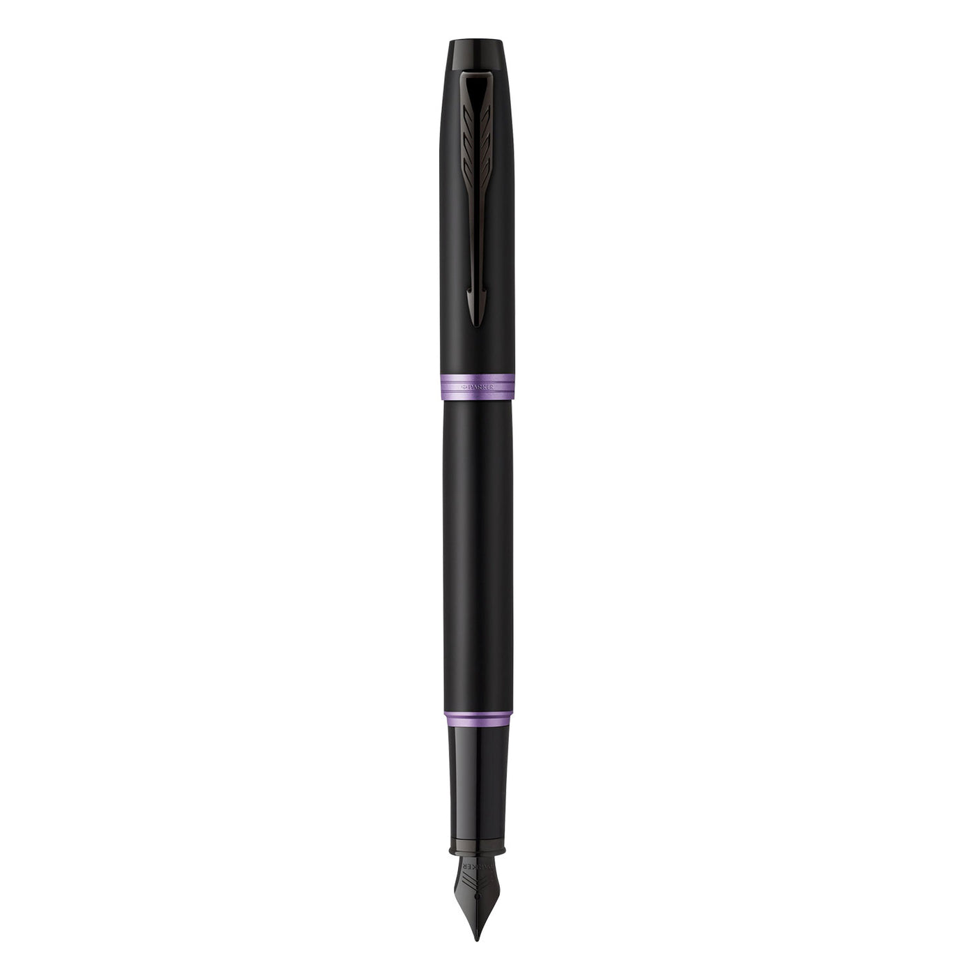 Parker IM Vibrant Rings Fountain Pen - Amethyst Purple Black BT 4