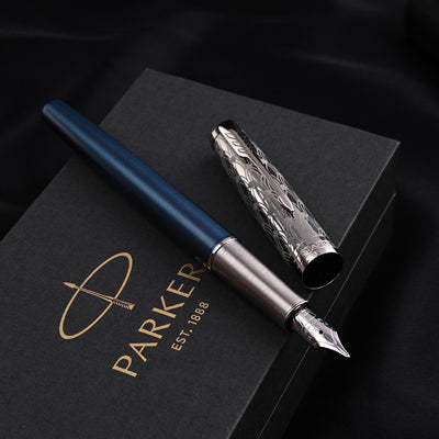 Parker Sonnet Premium Fountain Pen - Metal & Blue CT 13