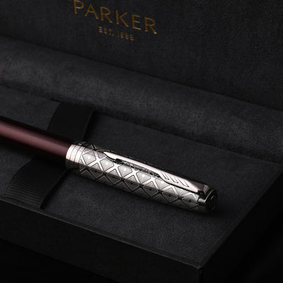 Parker Sonnet Premium Fountain Pen - Metal & Red CT 16