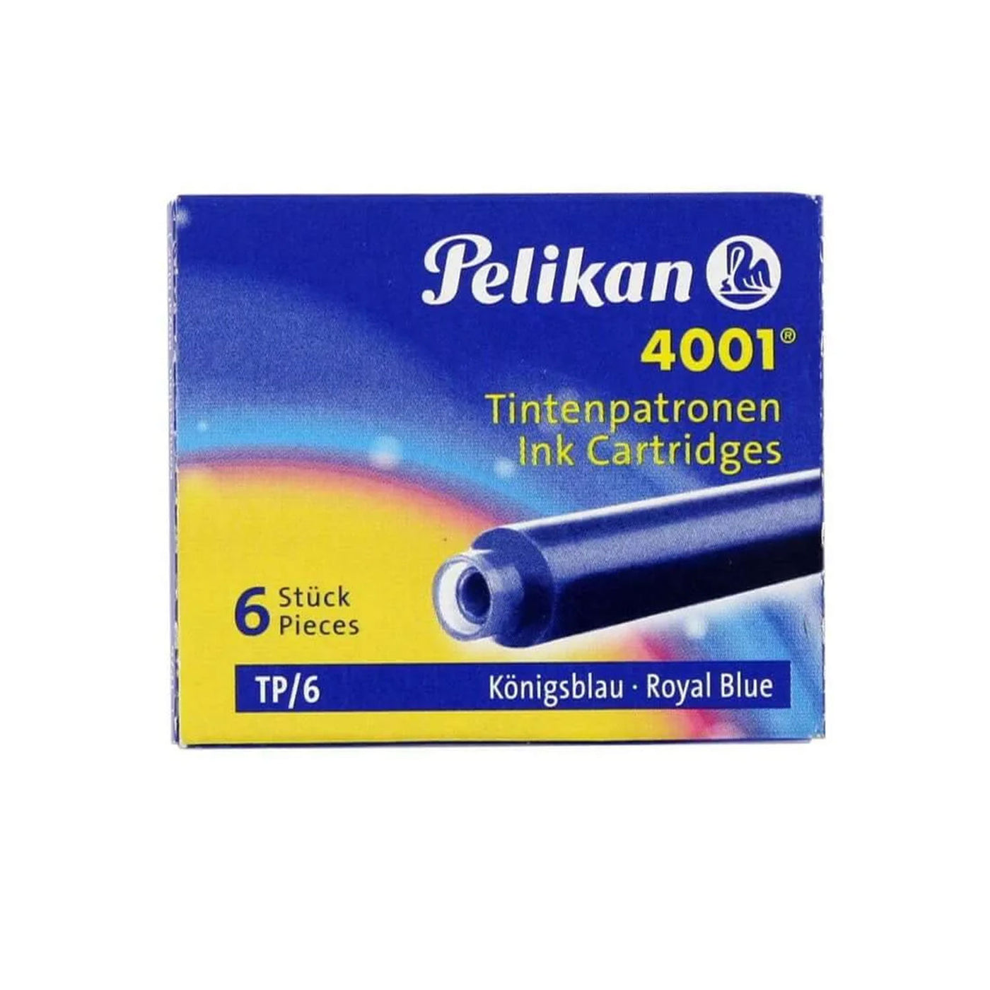 Pelikan 4001 Small Ink Cartridge Pack of 6 Royal Blue 1